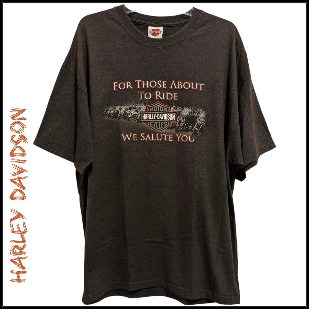 HARLEY DAVIDSON Biker Hogs We Salute You T-Shirt WV Men's 2X